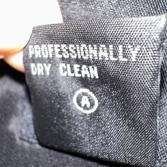 Doncaster Collection Blazer 10 Black Ruffle 3/4 Sleeve Hook&Eye Close - Picture 5 of 11